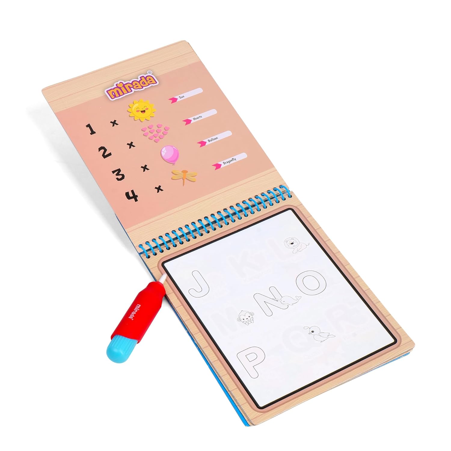 Mirada - Mirada Water Explorer | Water Colouring Book, Reusable Water-Reveal Book I Self-Drying with Easy to Hold Water Pen for Kids - Multicolour