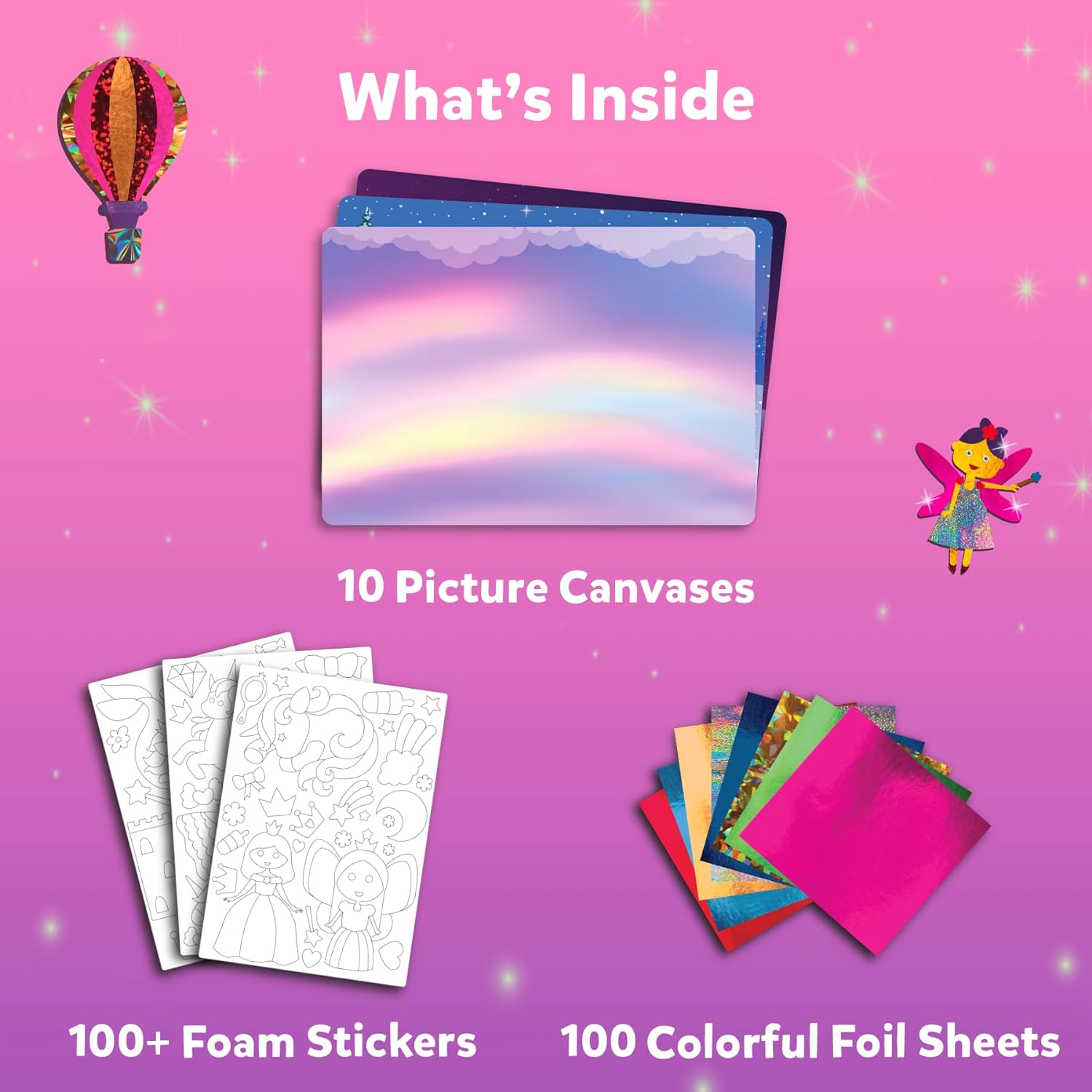 Skillmatics Foil Fun: Unicorns & Princesses Art Kit - No Mess, Creative Crafts for Kids, DIY Activity Set, Ideal Gifts for Ages 4-9, Travel-Friendly