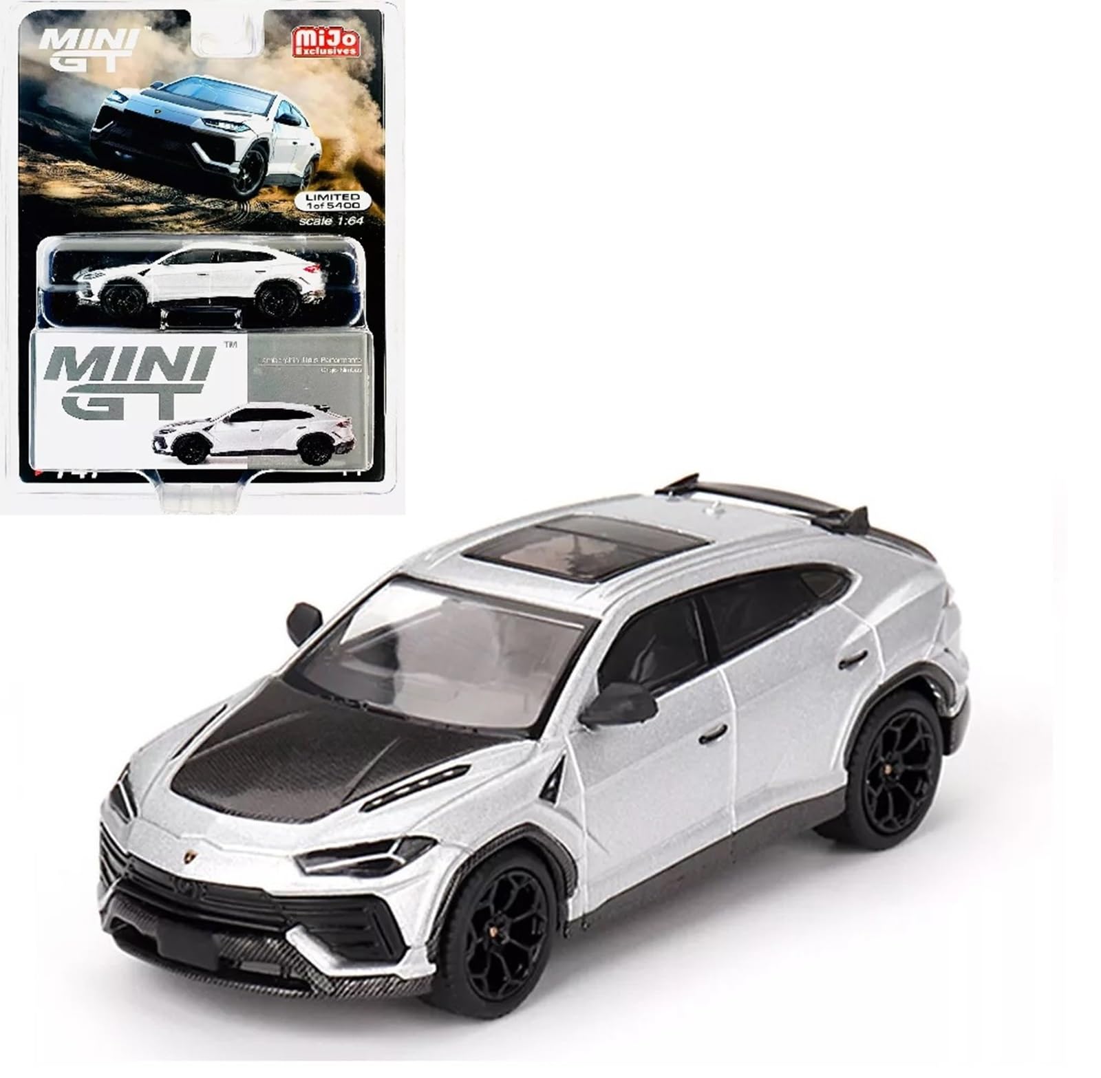 MINI GT Imported Premium - #747 - Lamborghini Urus Performante - Grigio Nimbus - Blister Pack