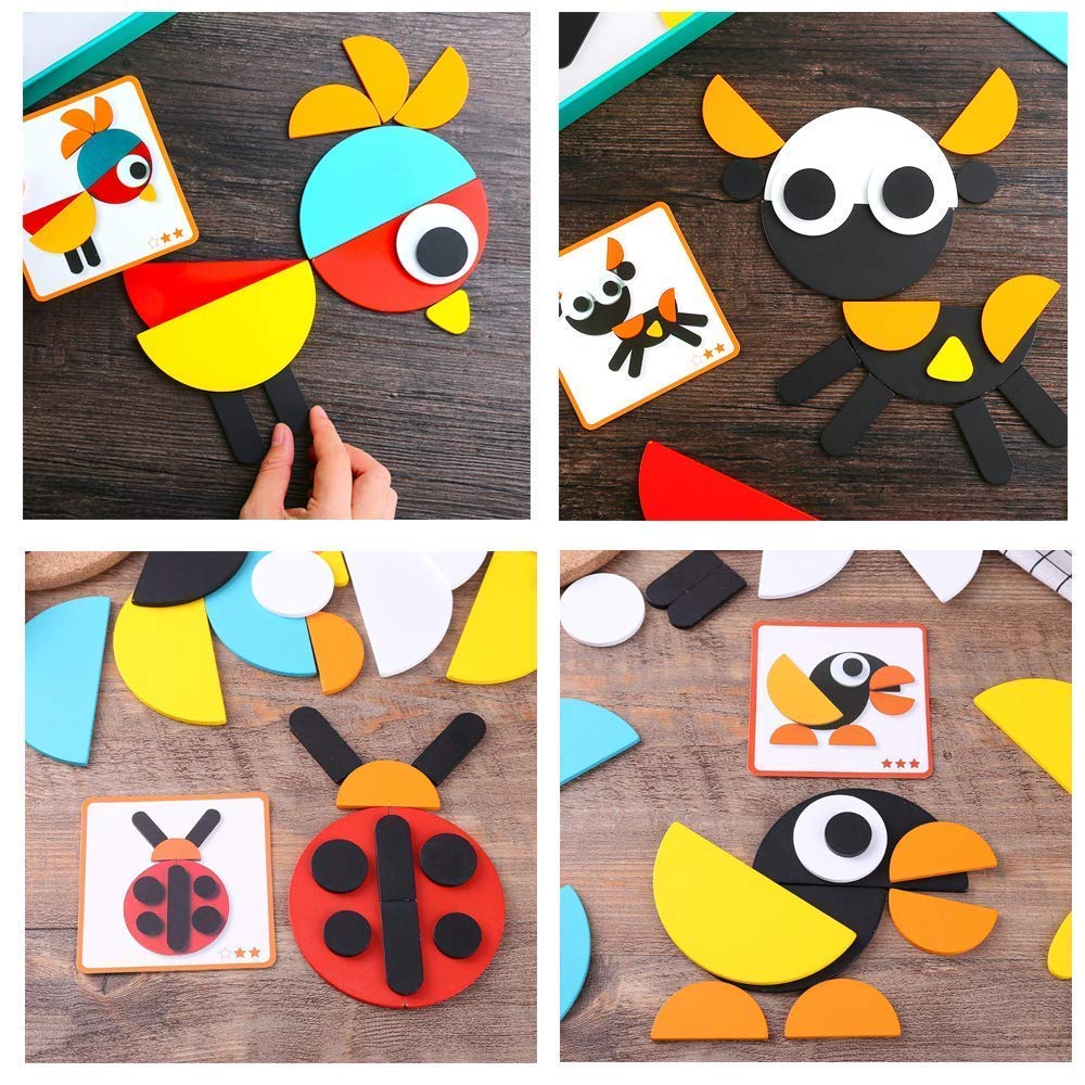 Animals Jigsaw Puzzle Sorting and Stacking Game for Kids - Multicolour