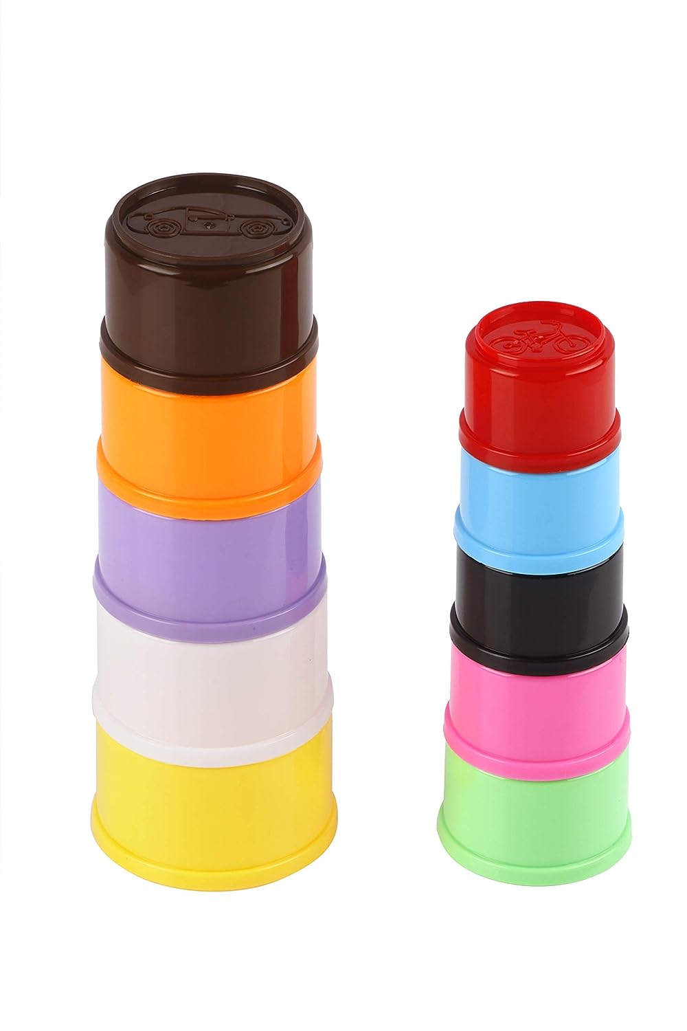 Ratna's Educational Plastic Build Up Stacking Beakers Multicolour For ...