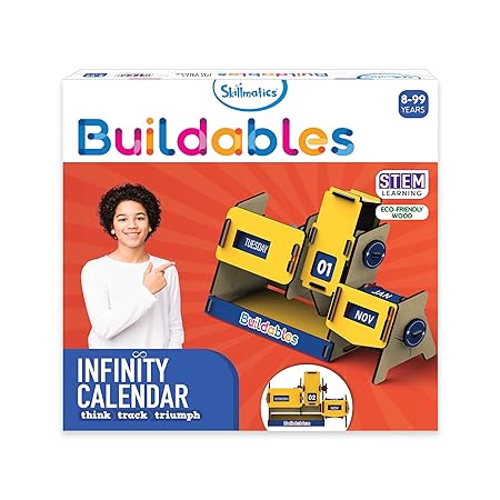 Skillmatics STEM Building Toy - Buildables Infinity Calendar, Gifts for 8 Year Olds and Up, Fun Learning & Creative Activities