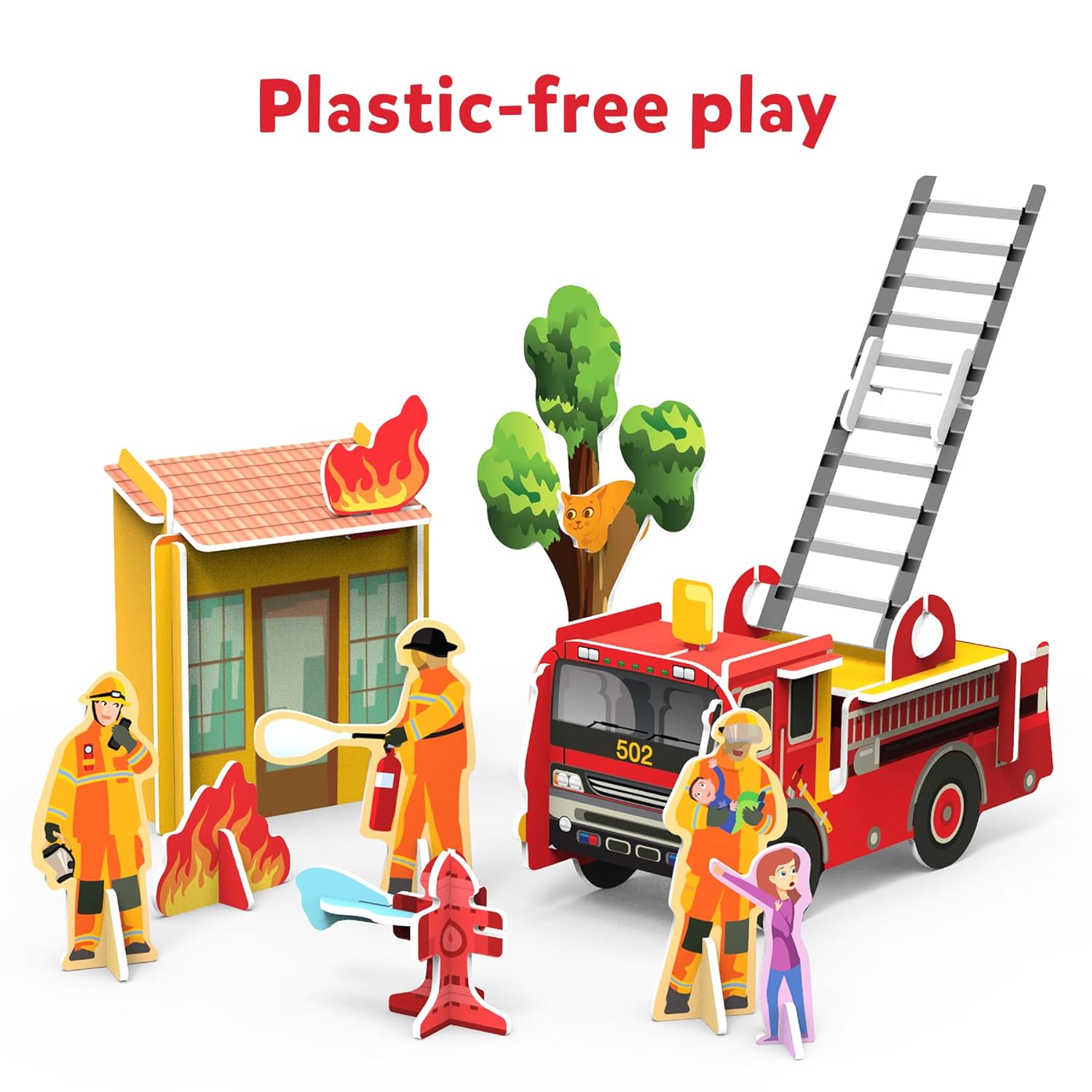 Skillmatics My World - Firefighters To The Rescue, STEM Building Playset & Learning Toy for Preschool Kids