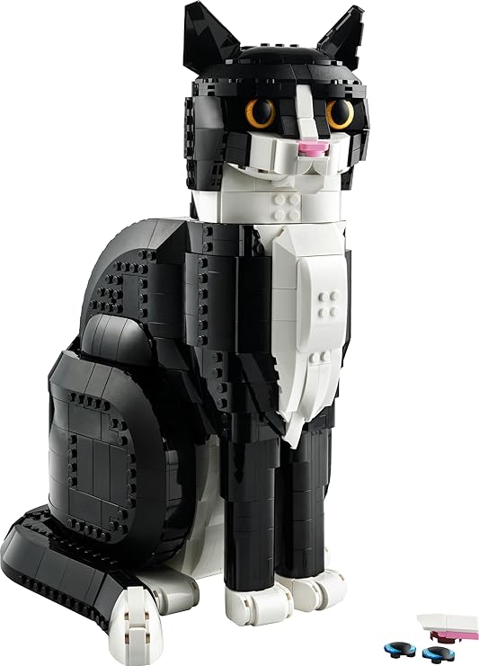 LEGO 21349 Ideas Tuxedo Cat, Gift Idea for Animal-Lovers - 1710 Pcs - Color May Very