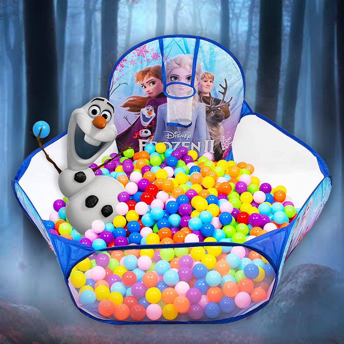 iToys Theme Disney Frozen Baby Ball Pool for Kids with Ball Pit Foldable Play Tent Indoor Outdoor Toys for Kids