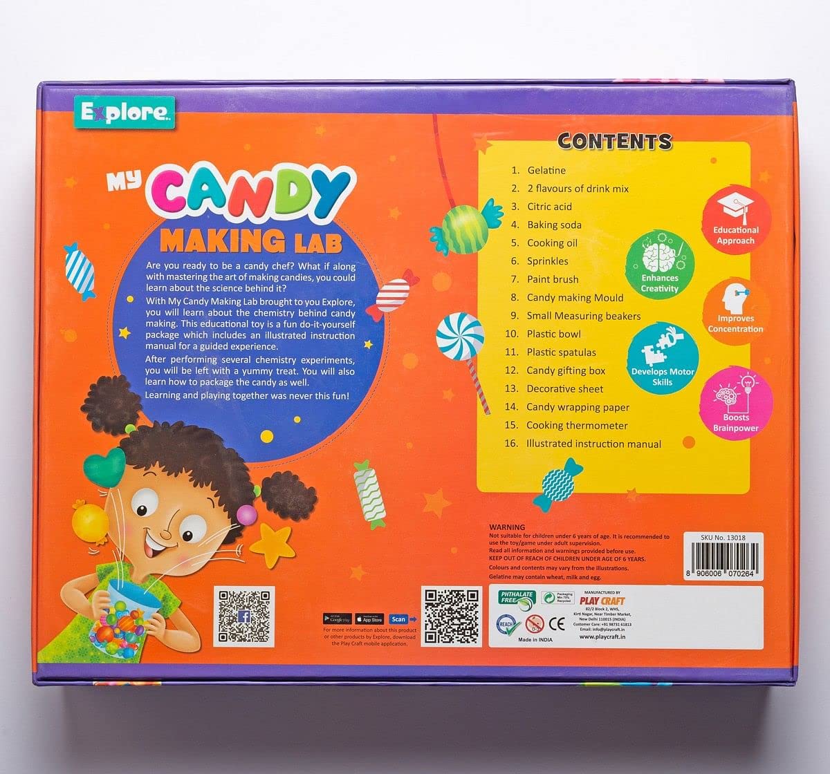 Eksploe Educational DIY STEM Learner - My Candy Making Lab Science Kit Activity Toy for Kids (Age 8+)
