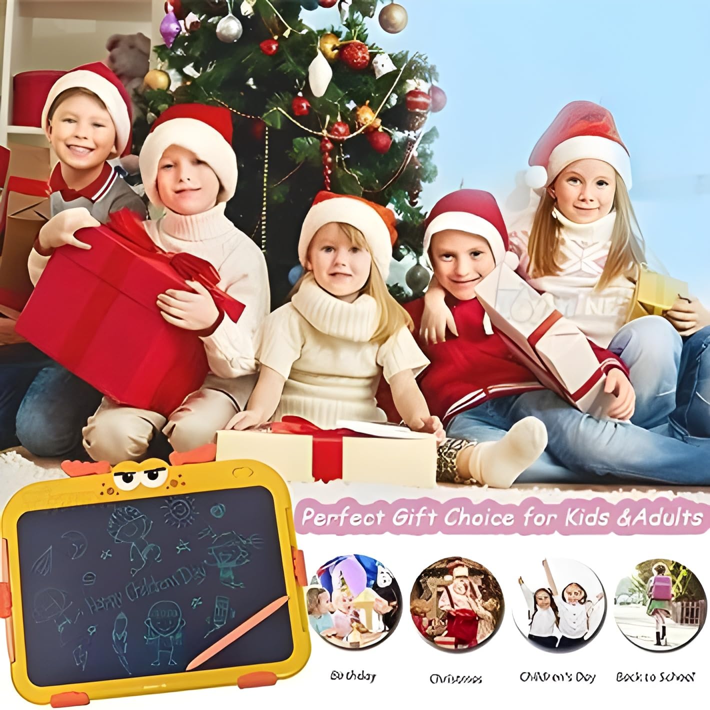 LCD Writing Tablet Kids Toys | 10.5 Inch Doodle Board Drawing Pad | Early Educational Learning Toys for Kids | Erasable Electronic Board Gift for Ages 3-8 Years