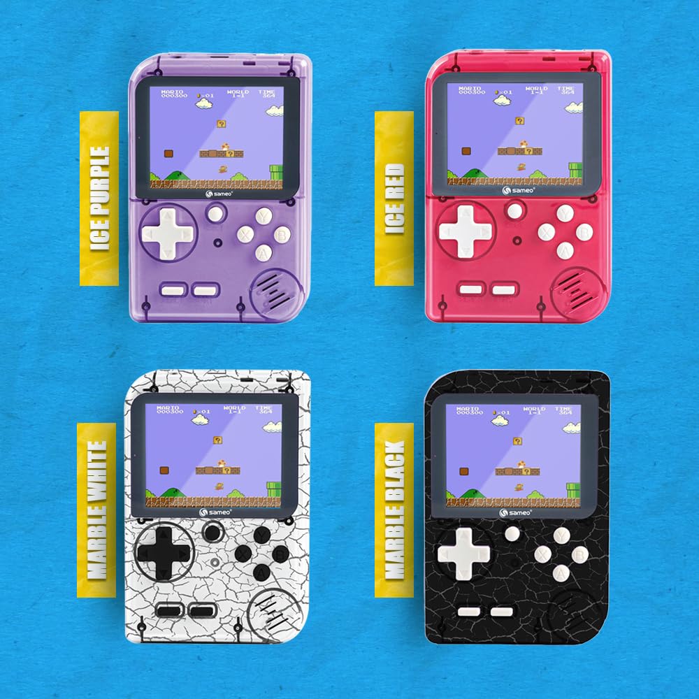Sameo Handheld Video Game Console, Dreamboy Retro Mini Game with 500 Classic Retro Game TV Compatible for Kids, Rechargeable 8 Bit Classic - Assorted