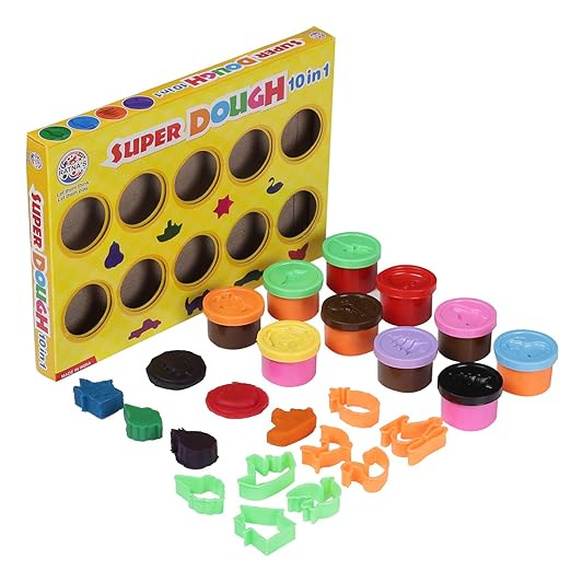 RATNA'S Super Dough 10 in 1 Kit. Soft & Smooth Dough - For Kids
