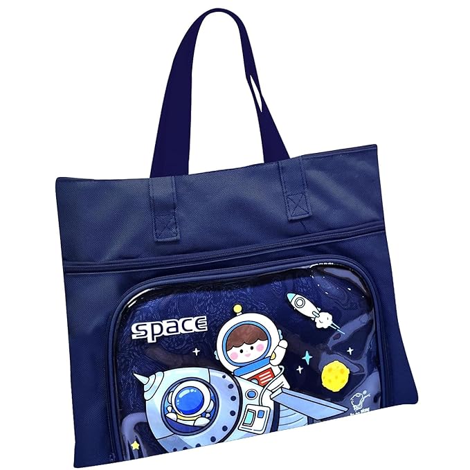 Cartoon Design Hand Bag – Multi-Purpose Tote Bag, Reusable Shopping Bag, Travel Bag with Handle Strap and Zipper, Document Carry Bag