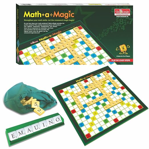 Toy Mate Math-A-Magic - Mental Maths Learning Equations Board Game For Kids - Multicolor