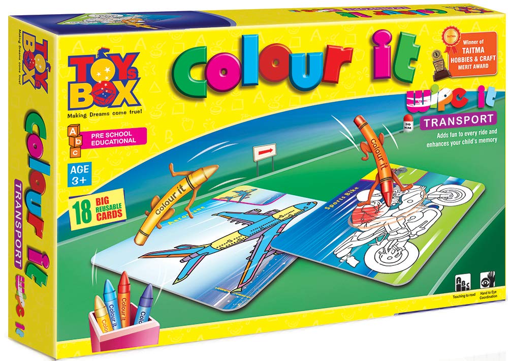 Toysbox Colour It Wipe It Transport - Multicolor
