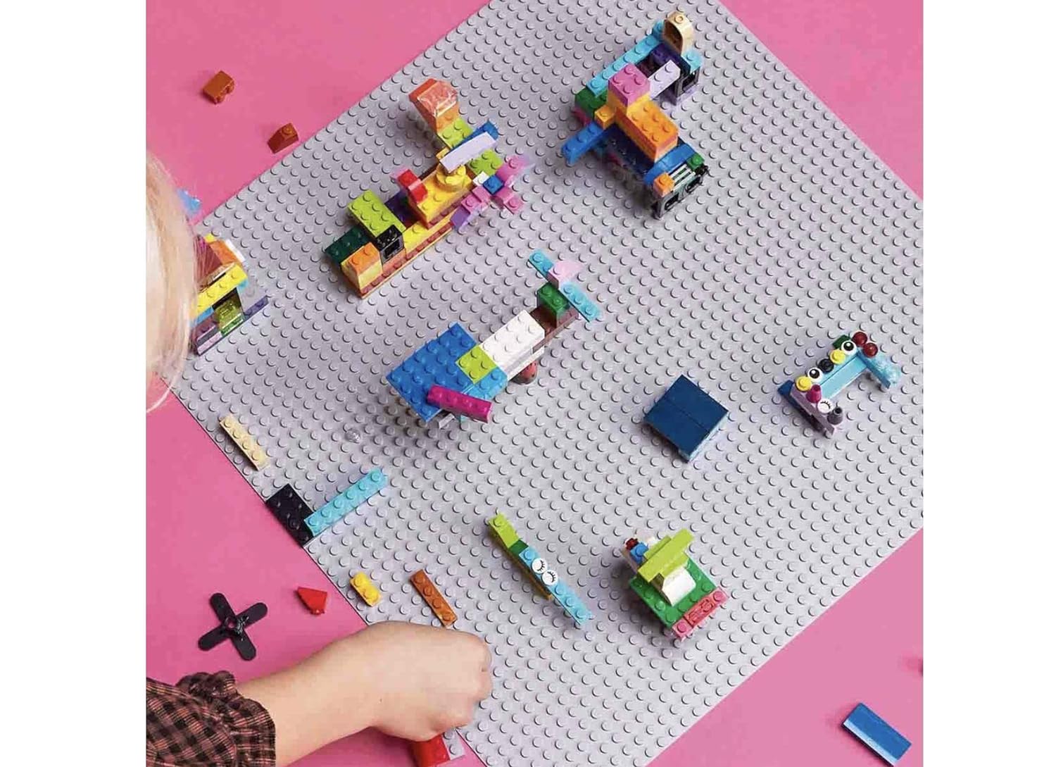 LEGO 11024 Classic Gray Baseplate Building Kit for Kids - 1 Piece