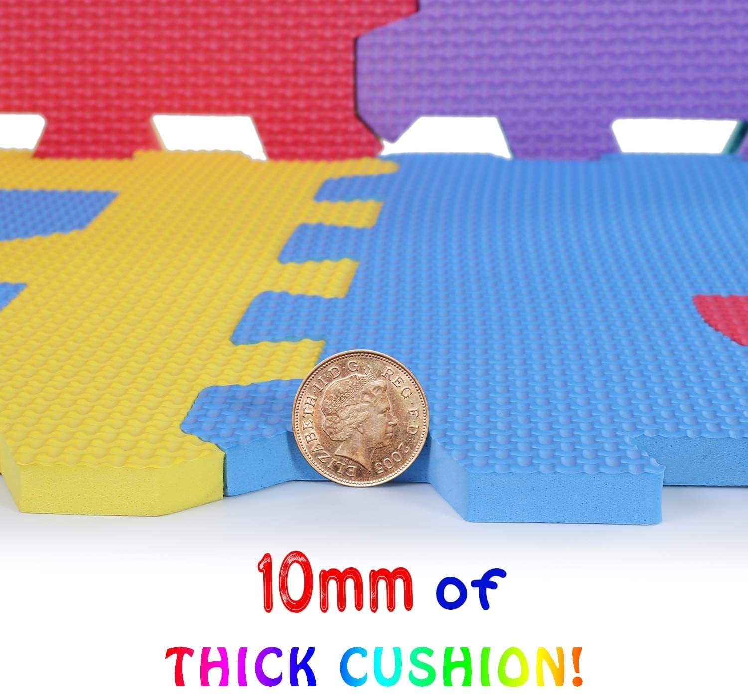 Mini Puzzle Foam EVA Mat for Kids – Interlocking Learning Alphabet (A to Z) and Number (0 to 10) Memory Mat for Kids