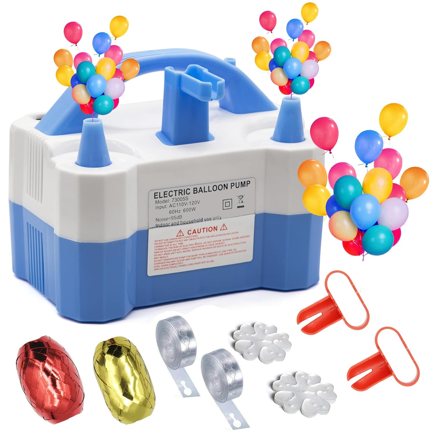 Electric Balloon Pump 73005 Electric Air Balloon Pump 110V 600W Balloon Blower Inflator for Kids (Multicolor)