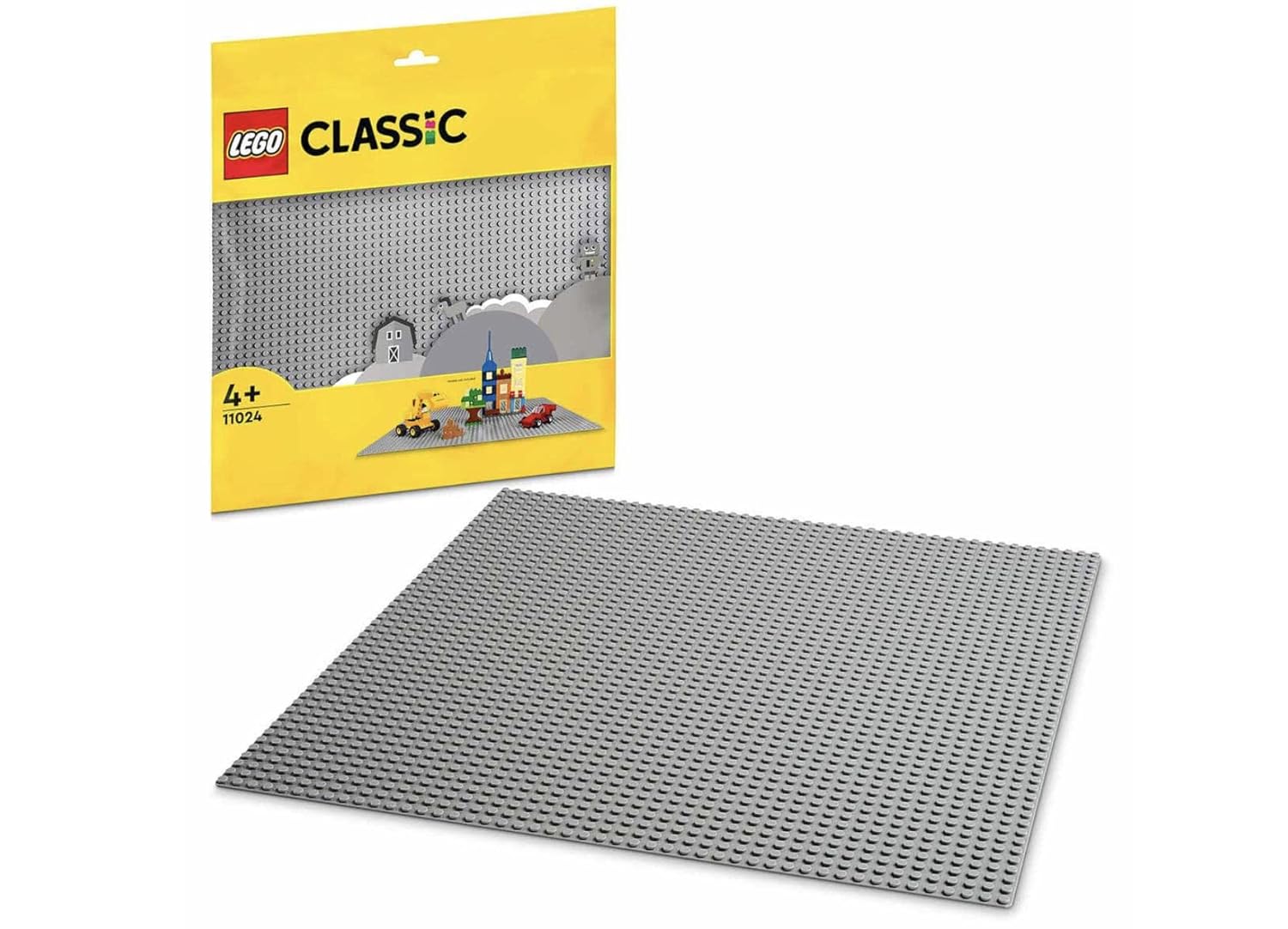 LEGO 11024 Classic Gray Baseplate Building Kit for Kids - 1 Piece