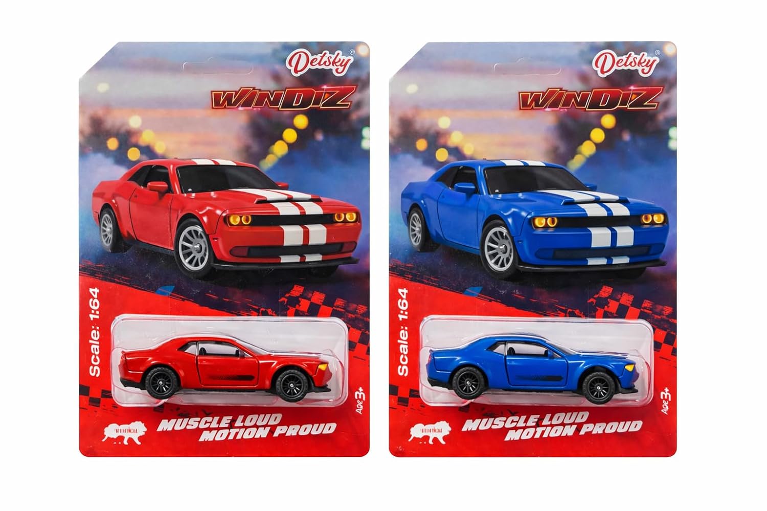 Detsky Windiz (Door Openable) Die Cast Car 1:64 Scale – Multicolor - Pack of 4 Pcs - Color & Design May Vary