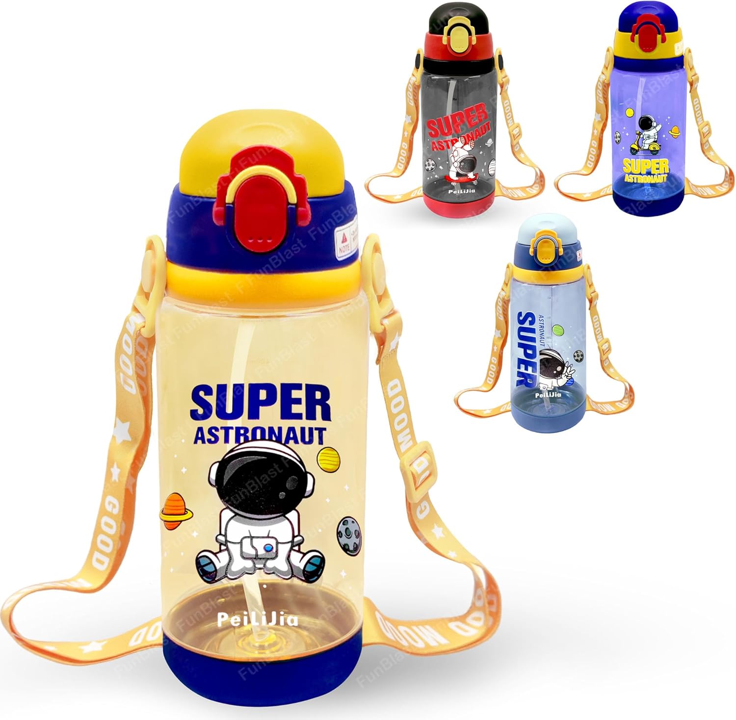 Cute Multi-Theme Water Bottle with Sipper – Anti-Leak Cartoon Water Bottle for Kids, School Water Bottle for Kids