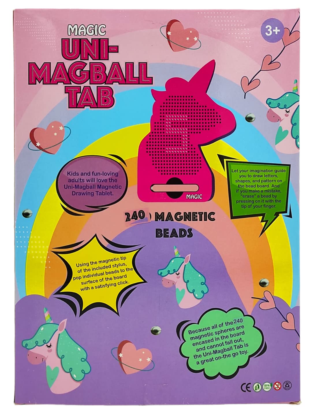 Unicorn Magnetic Board for Kids | Magna Board with Stylus | Fun Unicorn Magball Tab for Kids | Educational Unicorn Magna Board