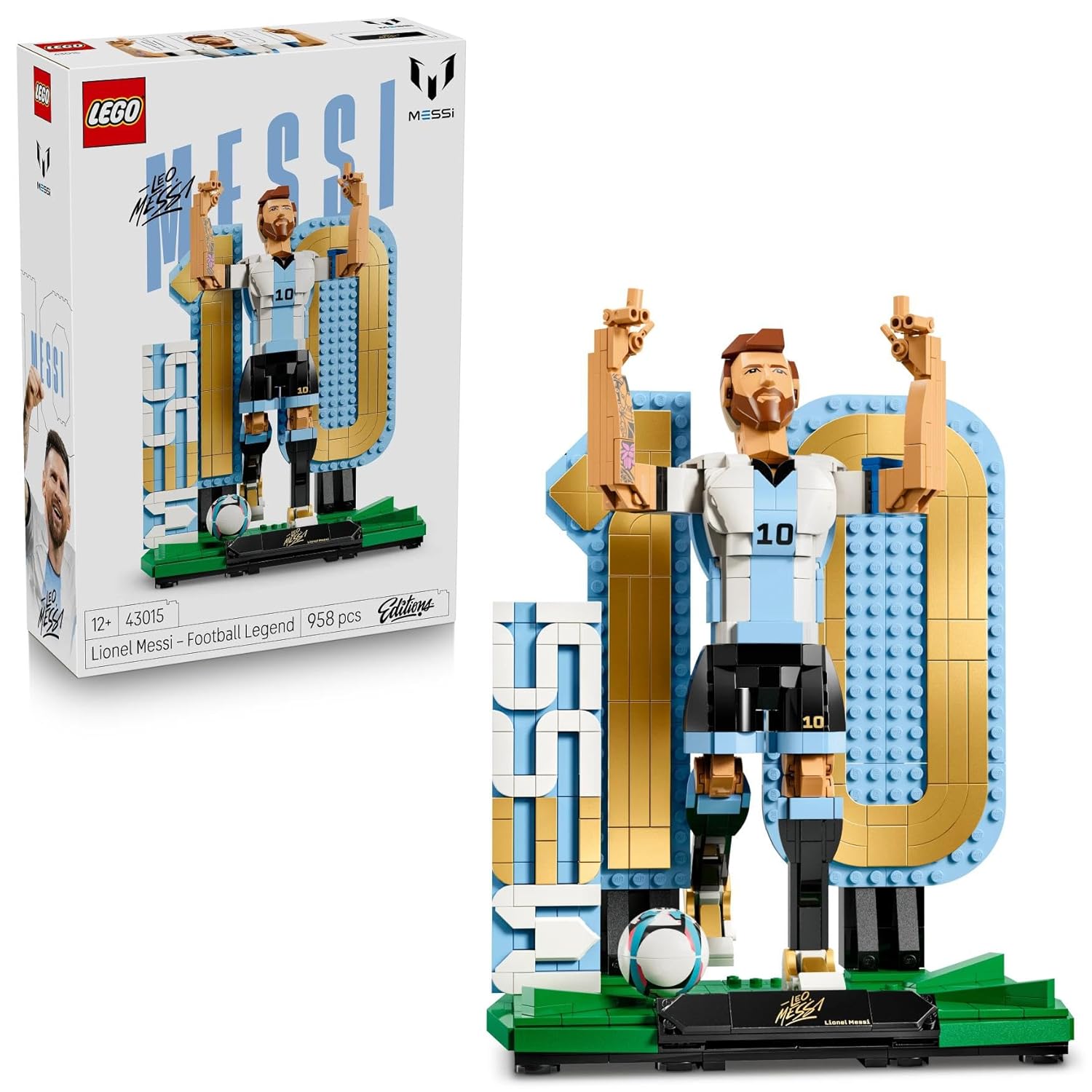 LEGO® Editions Lionel Messi – Soccer Legend - Building Set for Kids - Soccer Decor - 43015