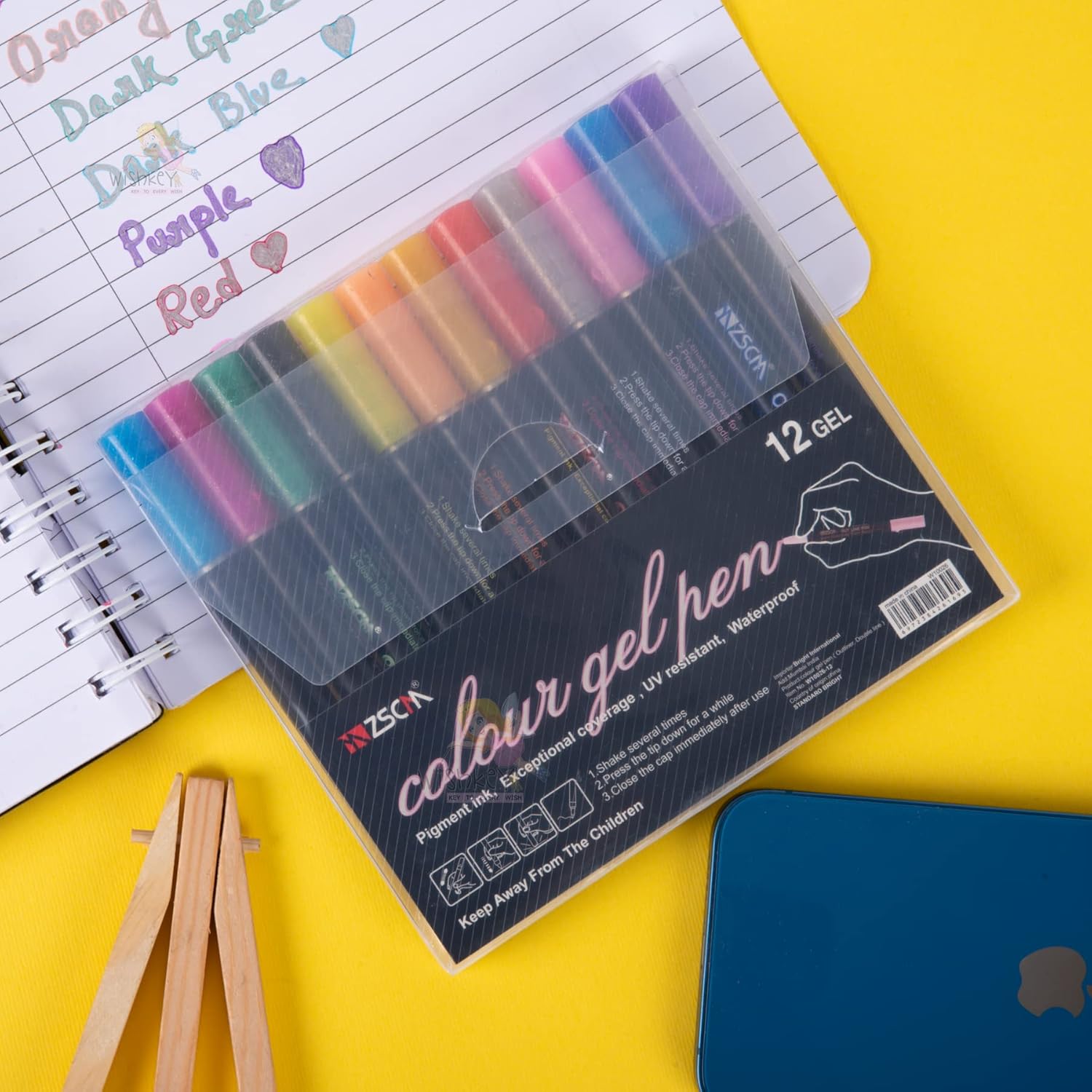 Two in One Sketch- Glitter Pen for School Kids, Multifunction Stationery Pens for Study, Outline Pen for Highlighting Journals, Notes, Planners, Designing Cards (Pack of 12, Multicolor)