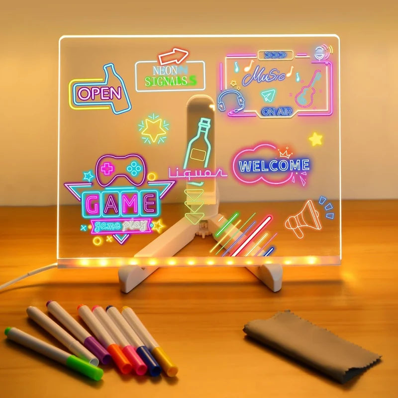 DIY Acrylic Message | LED Lamp (Transparent) - Assorted - Box Packing May Vary
