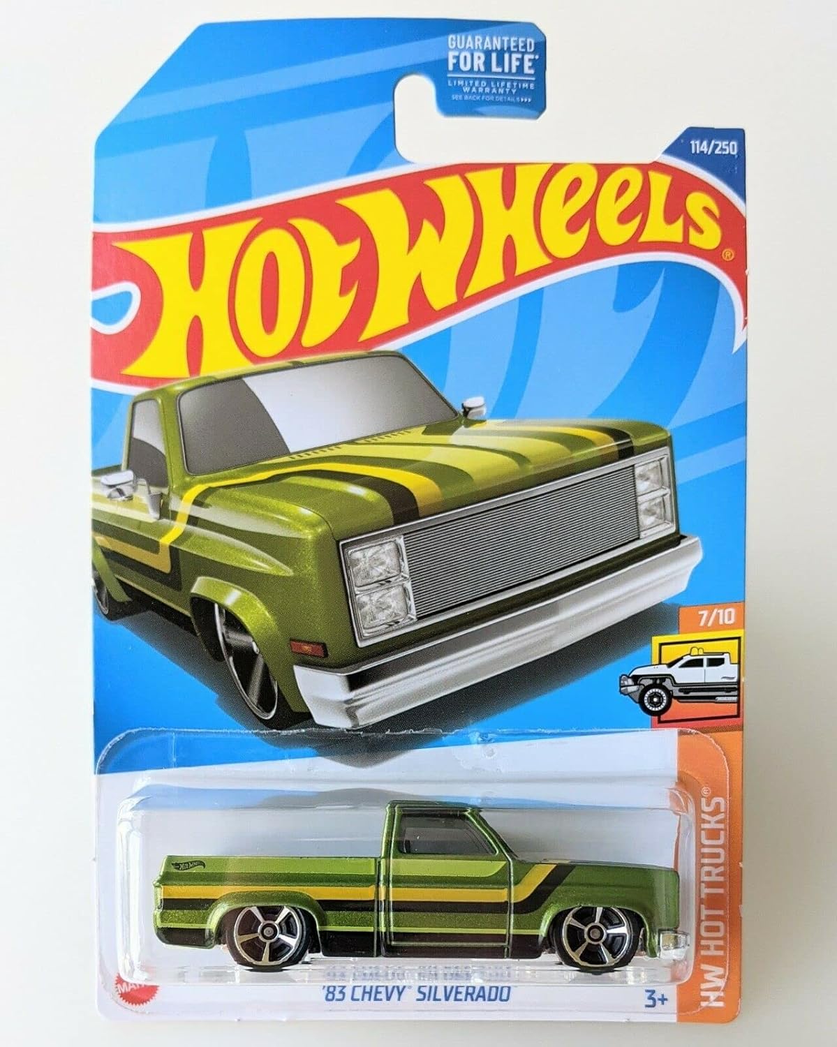 Hot Wheels Imported Premium - '83 Chevy Silverado - Super Treasure Hunt - HW Hot Trucks - Green