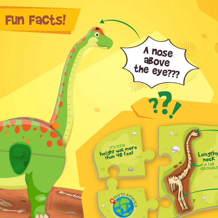 Imagi Make Glow in The Dark Dinos & Eggs - Set of 3 Eggs - 6 Dinos - Multicolor