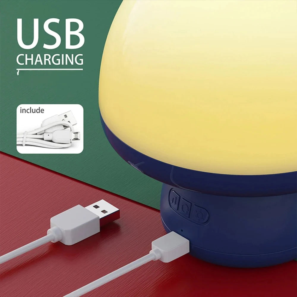 LED Night Light Christmas Projector Lamp USB Rechargeable Music Box Lamps for Kids - Color & Design May vary