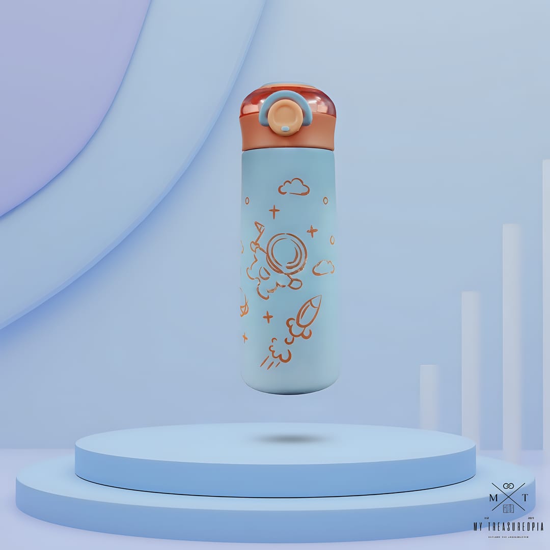 Space Theme Stainless Steel Vacuum Insulated Water Bottle - 350ml