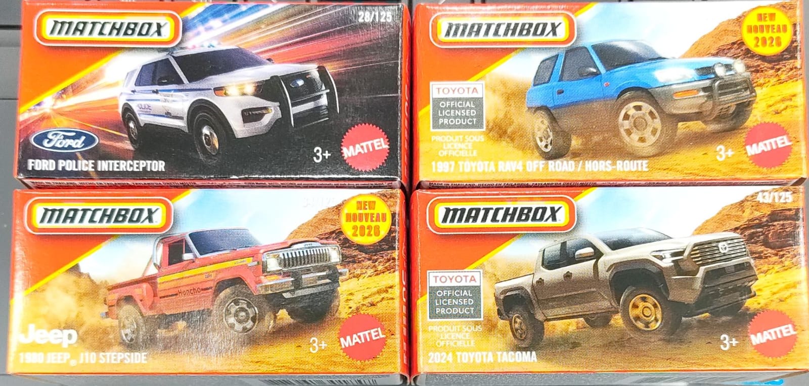 Matchbox Mainline - Combo Pack of 4 Cars - DNK70-3