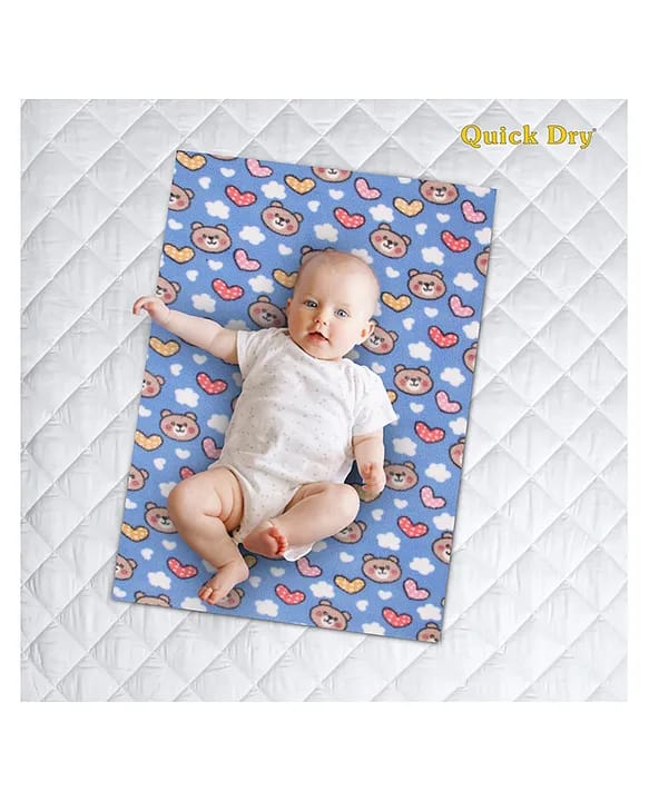 Quick Dry Baby Bed Protector Vibro Deer Print Sheet - Medium