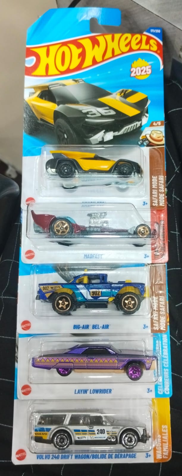 Hot Wheels Mainline - N Case 2025 - Combo Pack of 5 Cars - Long Card