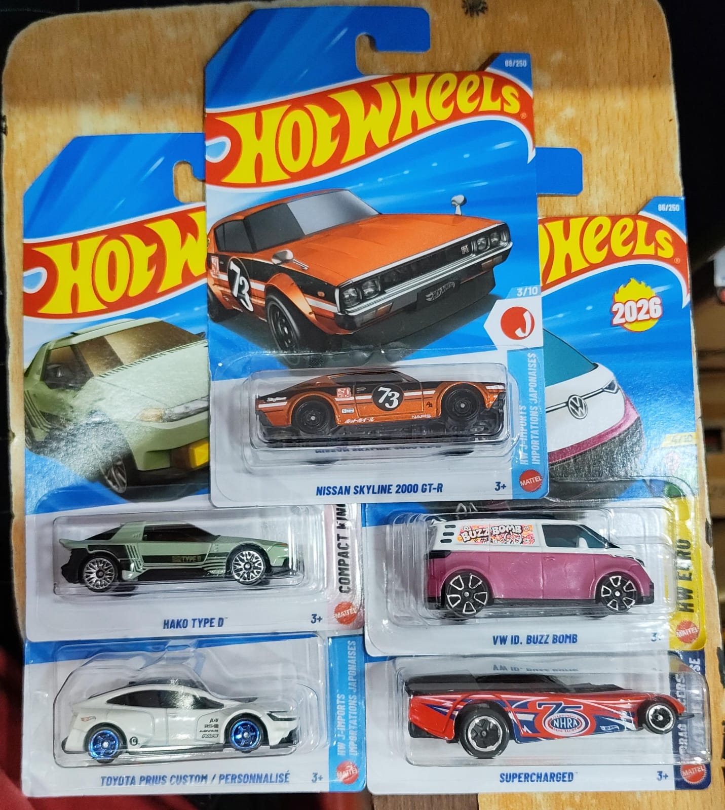 Hot Wheels Mainline - D Case 2026 - Combo Pack of 5 Cars