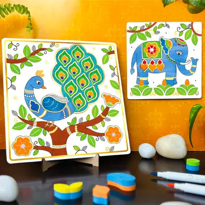 Imagimake DIY Madhubani Art Kit | Make 12 Paintings | Multicolor