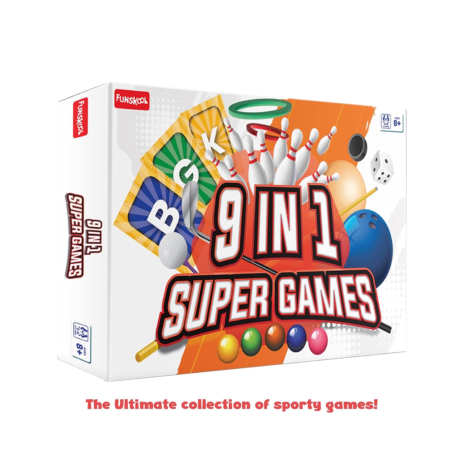 Funskool Kid Games - Super 9 in 1 Compact Game