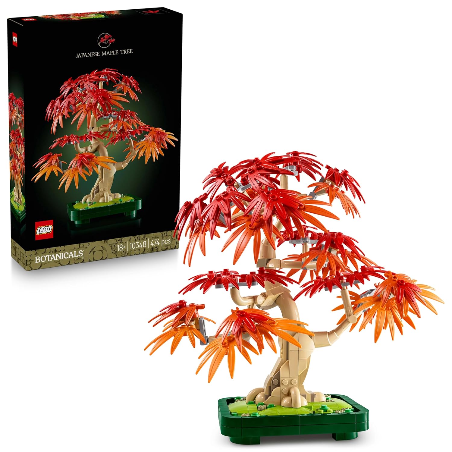 LEGO Botanicals Japanese Red Maple Bonsai Tree Plant Decor 10348 Building Blocks for 18+ Gift
