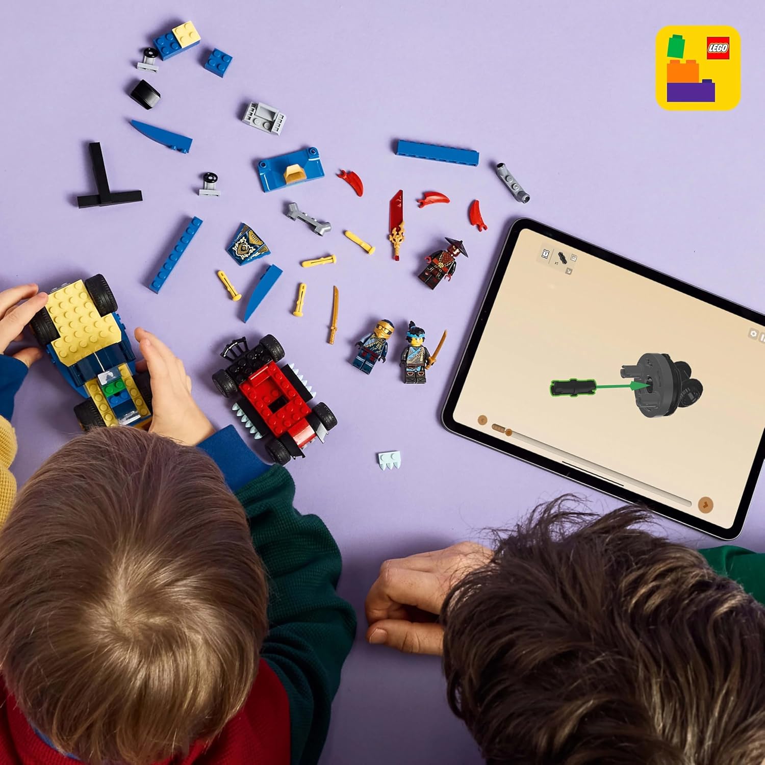 LEGO NINJAGO Rogue vs. Drix Race Car Duel Ninja Toy Playset 71840 Building Blocks Toys for 4+ Gift for Boys and Girls