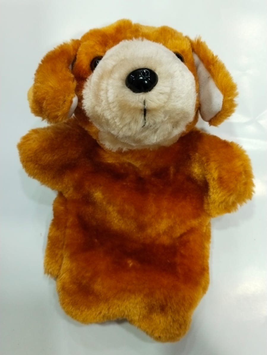 Children Dog Soft Plush Hand Puppet - Brown