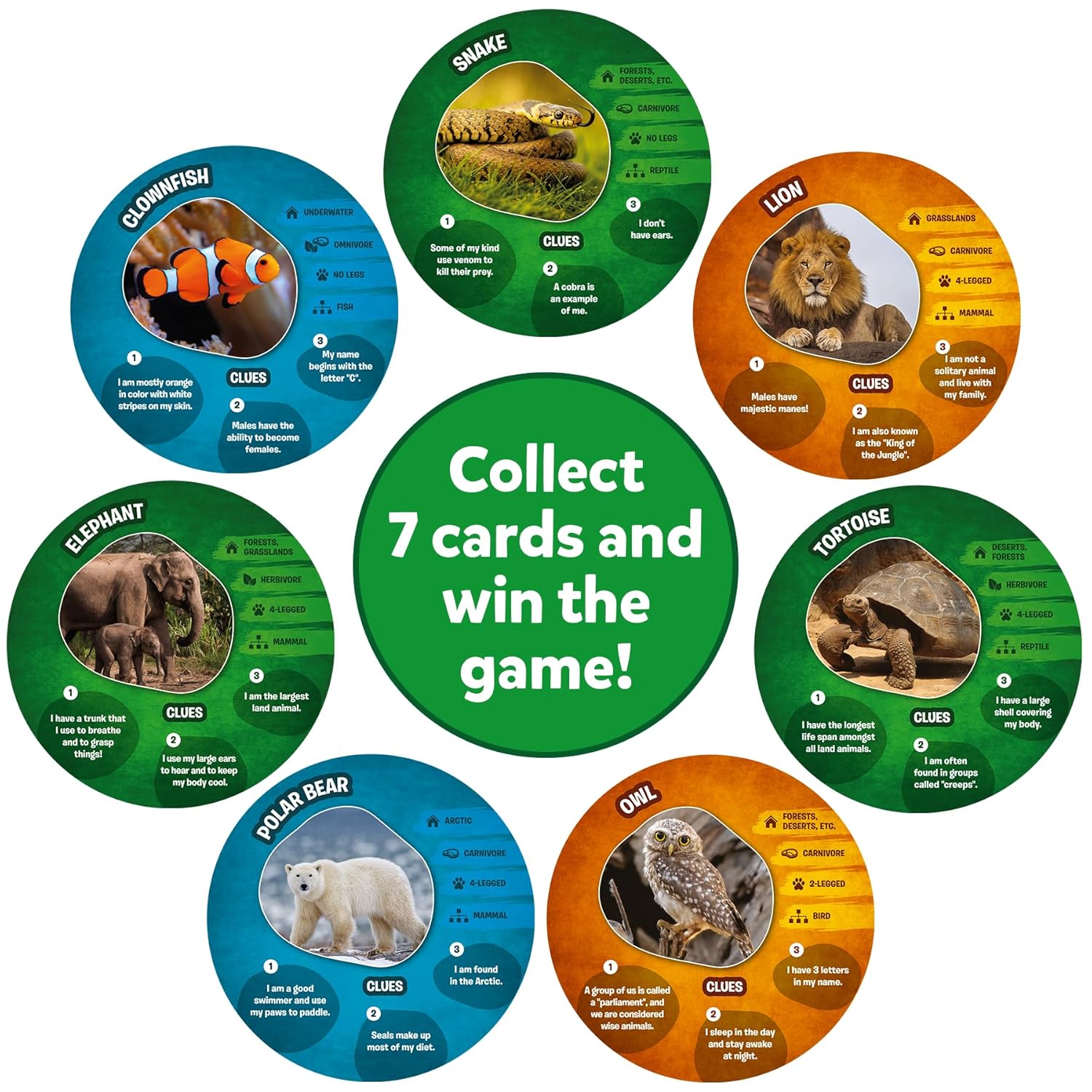 Skillmatics Card Game - Guess in 10 Picture Clues Animal Planet