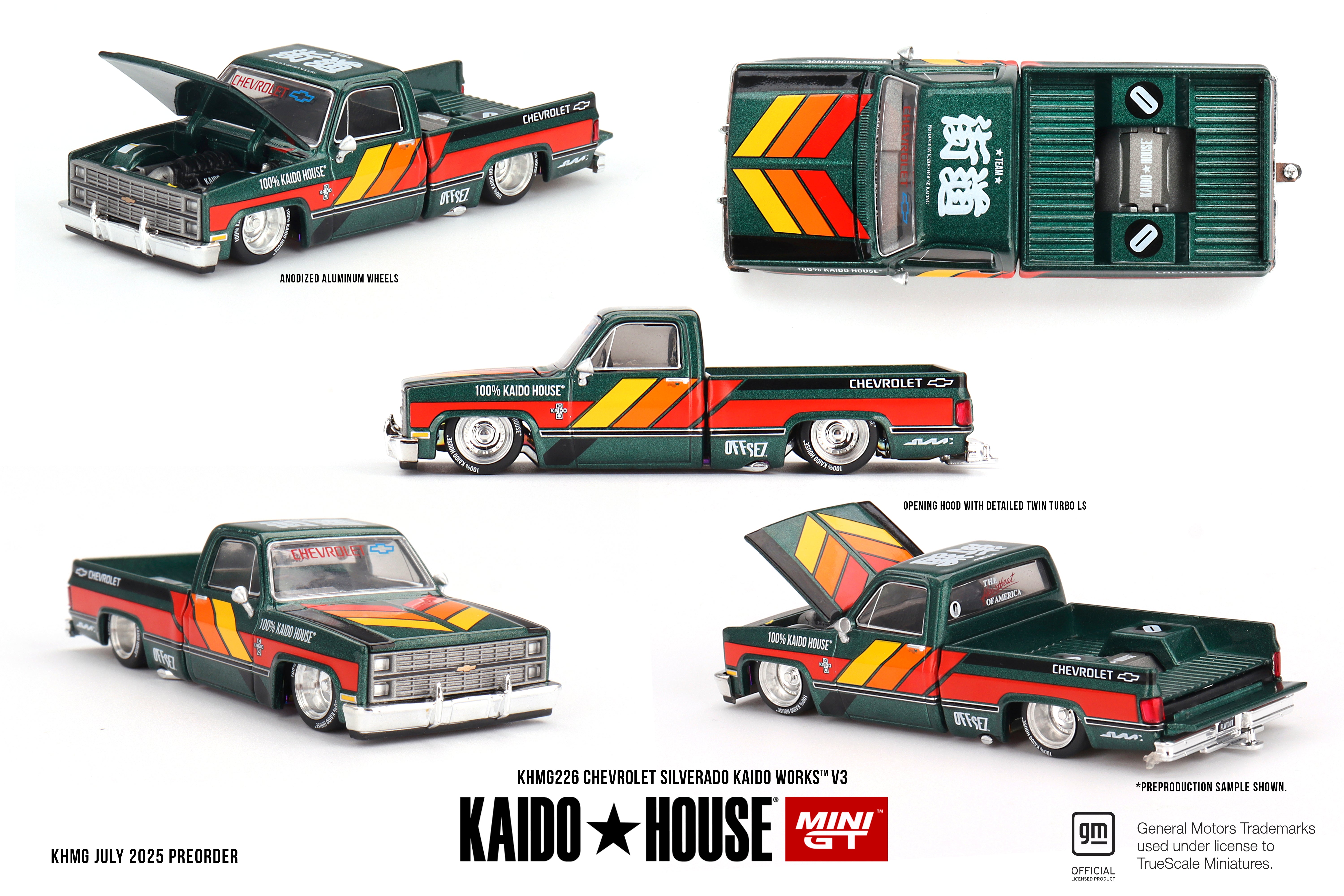 Kaido House x Mini Gt 226 - CHEVROLET SILVERADO KAIDO WORKS V3