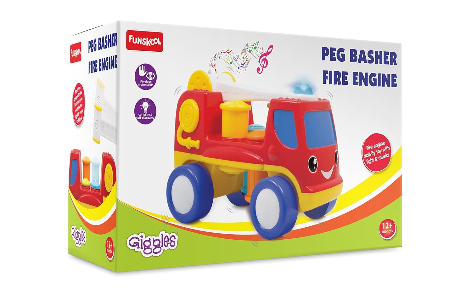 Giggles Funskool - Peg Basher Fire Engine - Multicolor