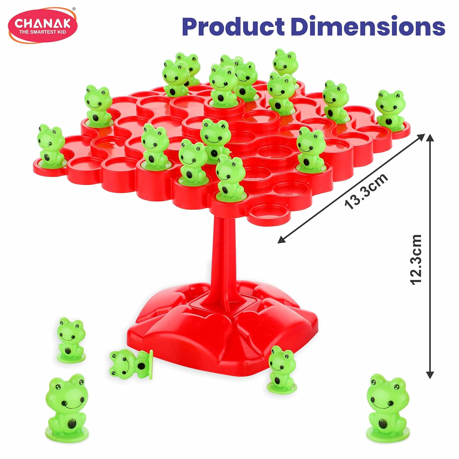 Chanak 50 Pcs Frog Tree Balance Stacking Board Game for Kids Educational Toys Froggy Wobble Swing Stack Balance Game for Boys Girls