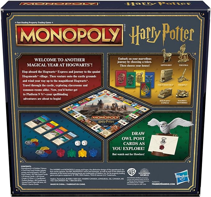 Monopoly Harry Potter Edition Board Game | A Magical Adventure at ...