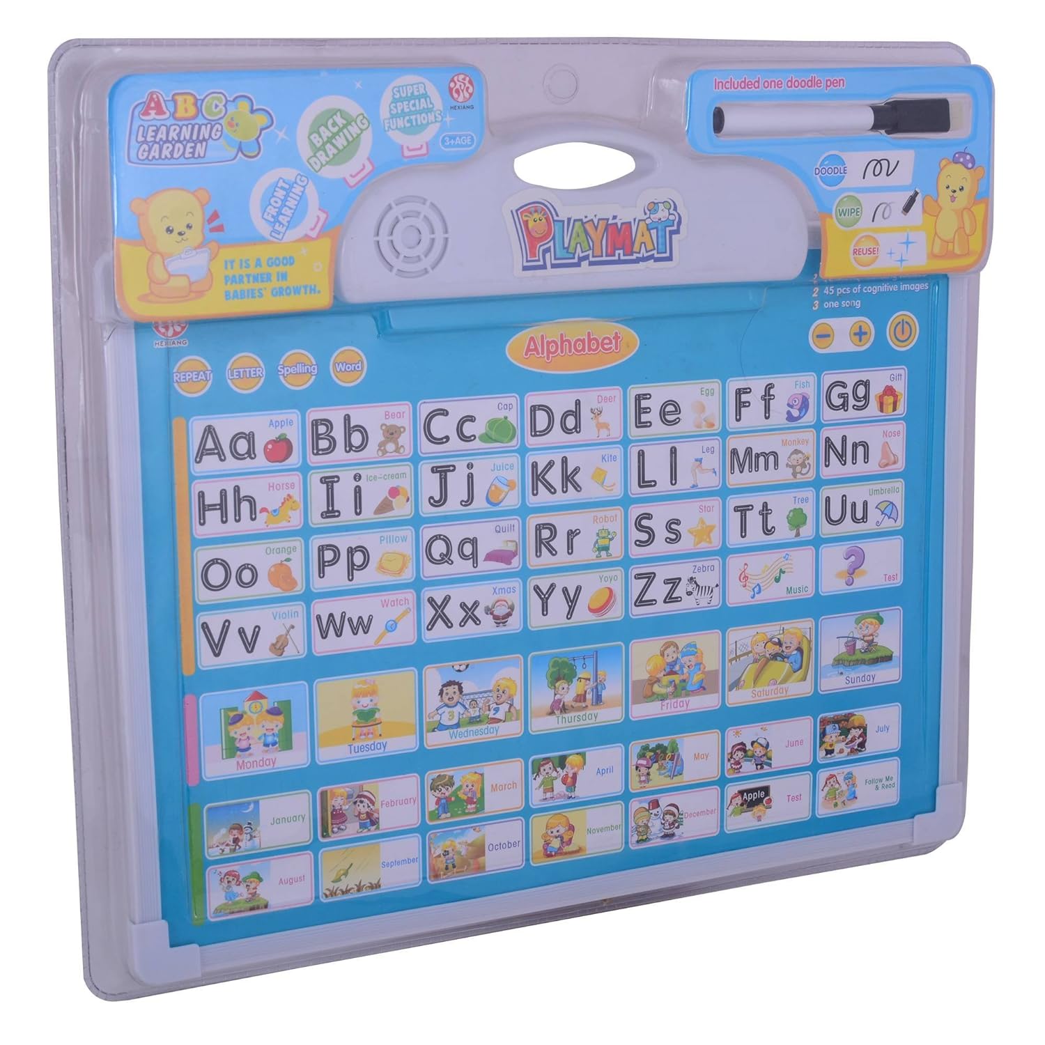 Musical Learning Play Mat Pad for Kids – Multi-Functional Electronic Drawing Board for Kids & Toddlers - Multicolor