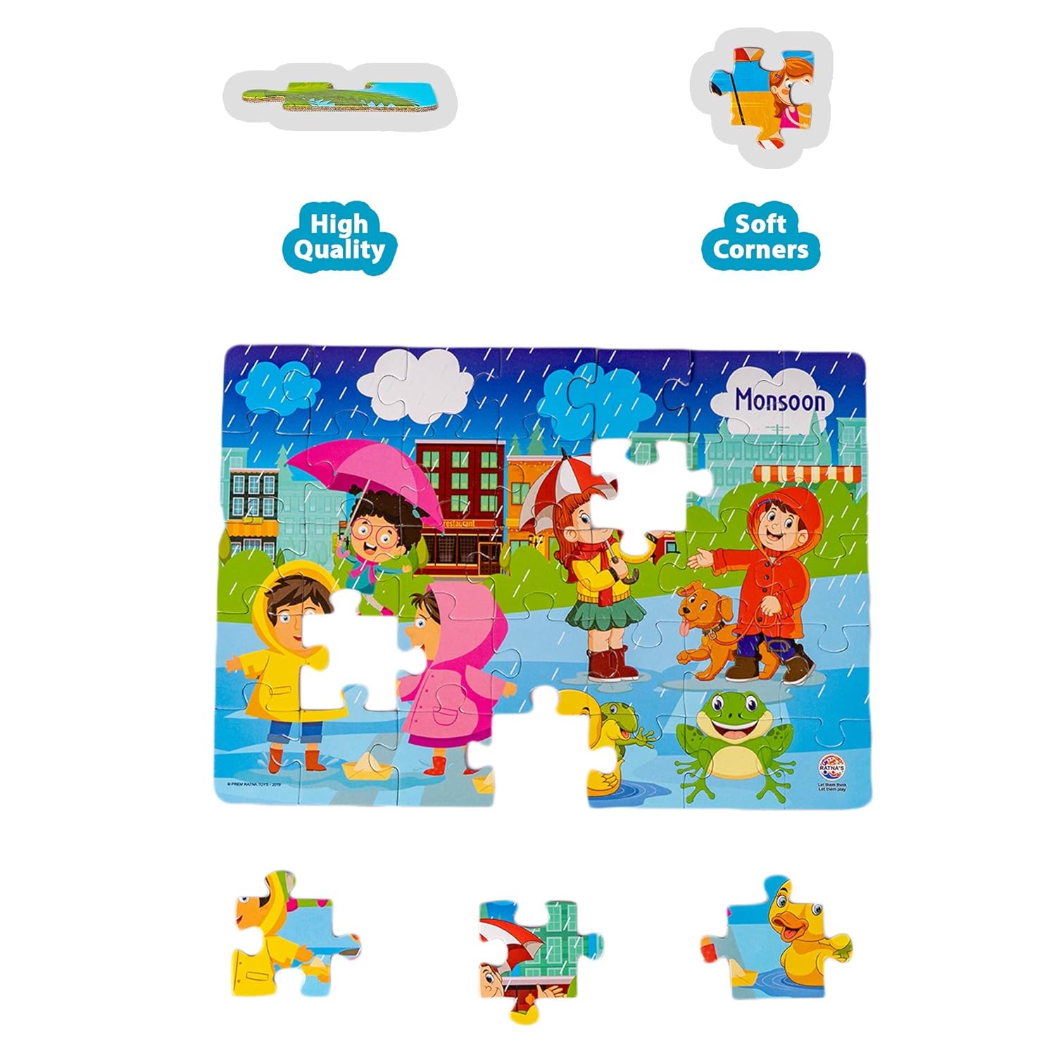 Ratna's 4 in 1 Indian Seasons Jigsaw Puzzle Mutlicolour For Kids