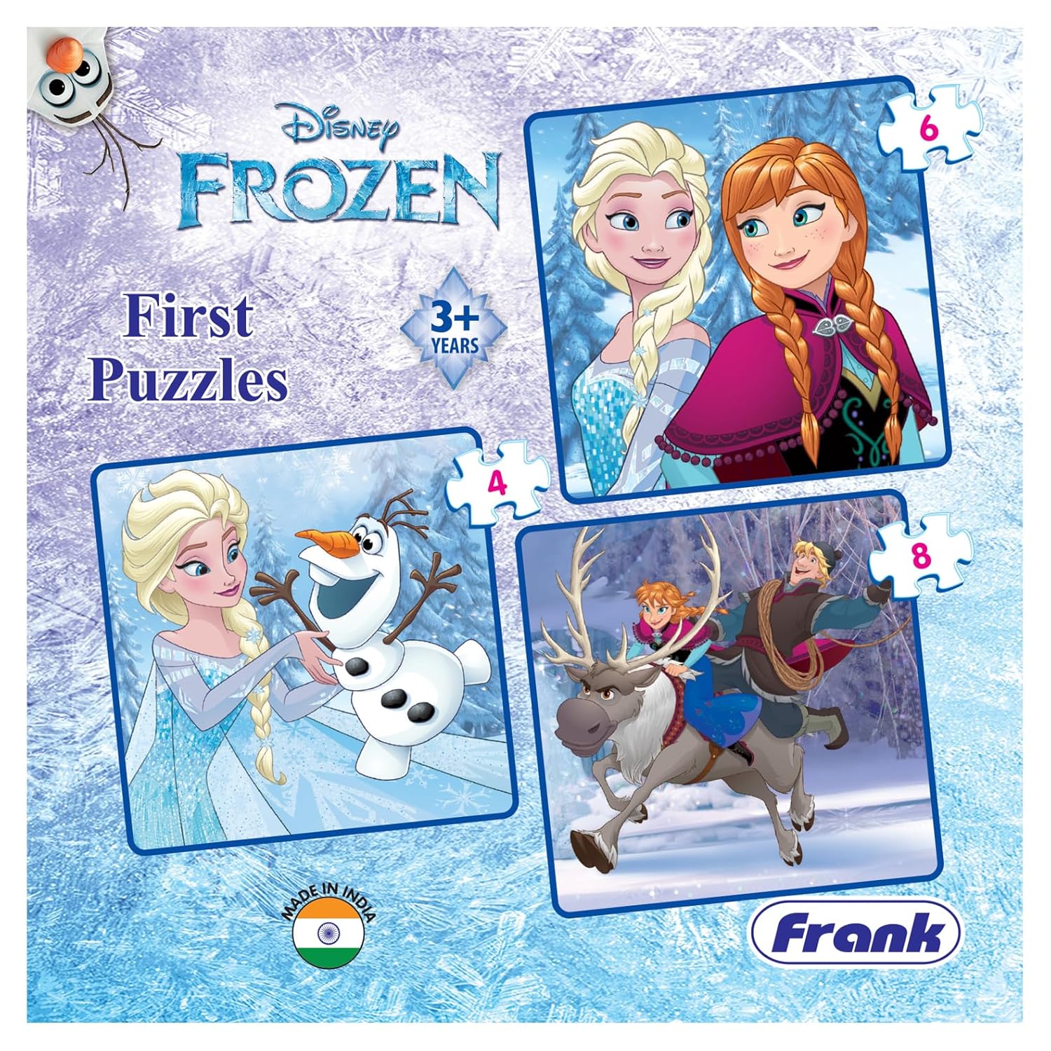 Frank First Puzzles - A Set of 3 Jigsaw Puzzles for Kids Above 3+ Years