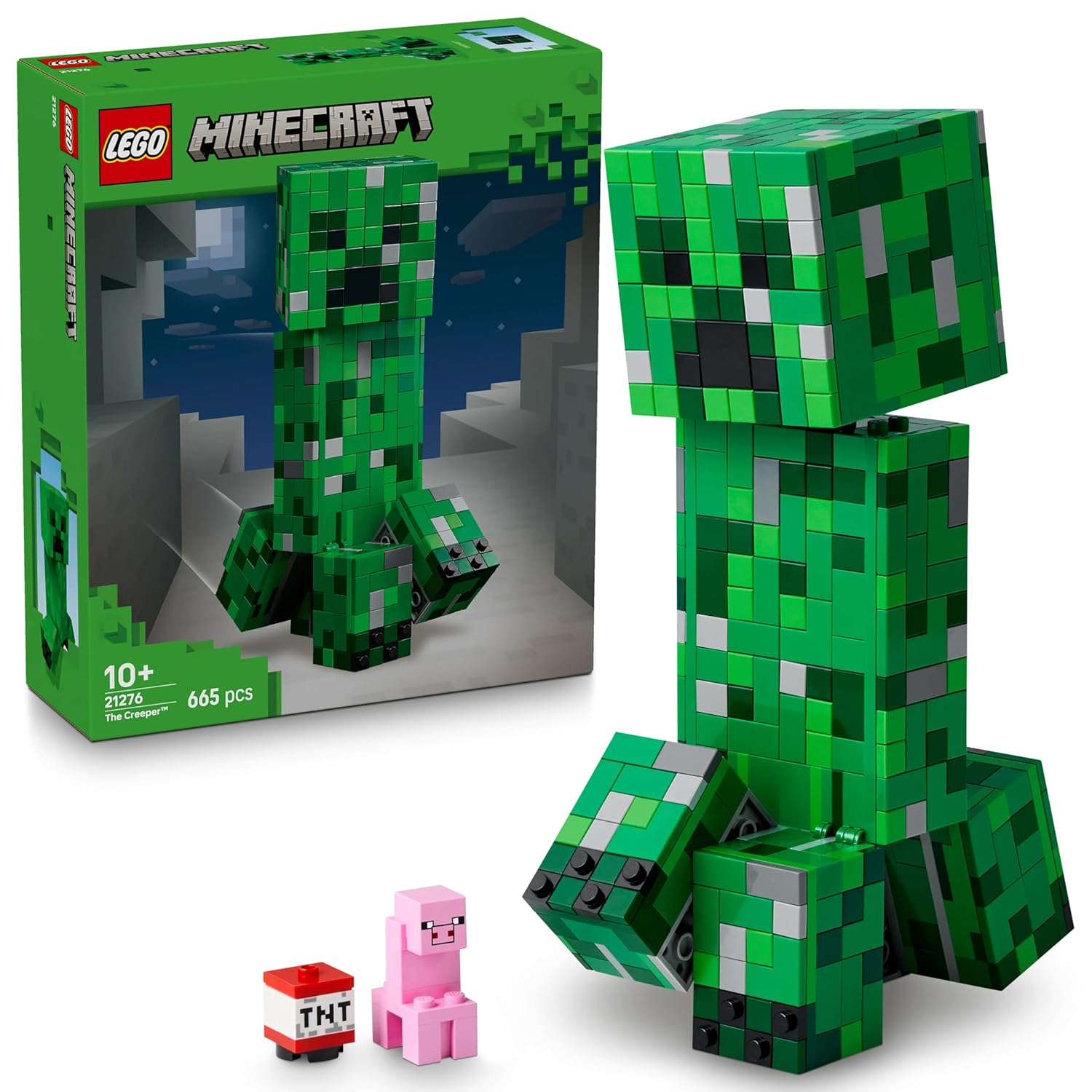 LEGO Minecraft The Creeper Gamer Decor and Action Figure Building Toy 21276 Building Blocks Toys for 10+ Gift for Boys and Girls