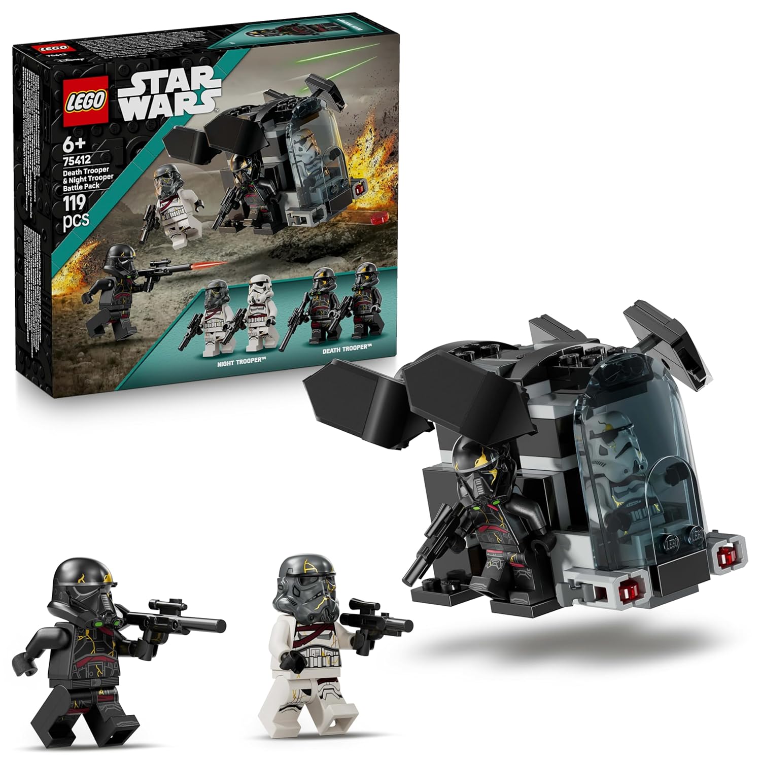 LEGO Star Wars Death Trooper & Night Trooper Battle Pack Building Toy 75412 Building Blocks Toys for 6+ Gift for Boys and Girls