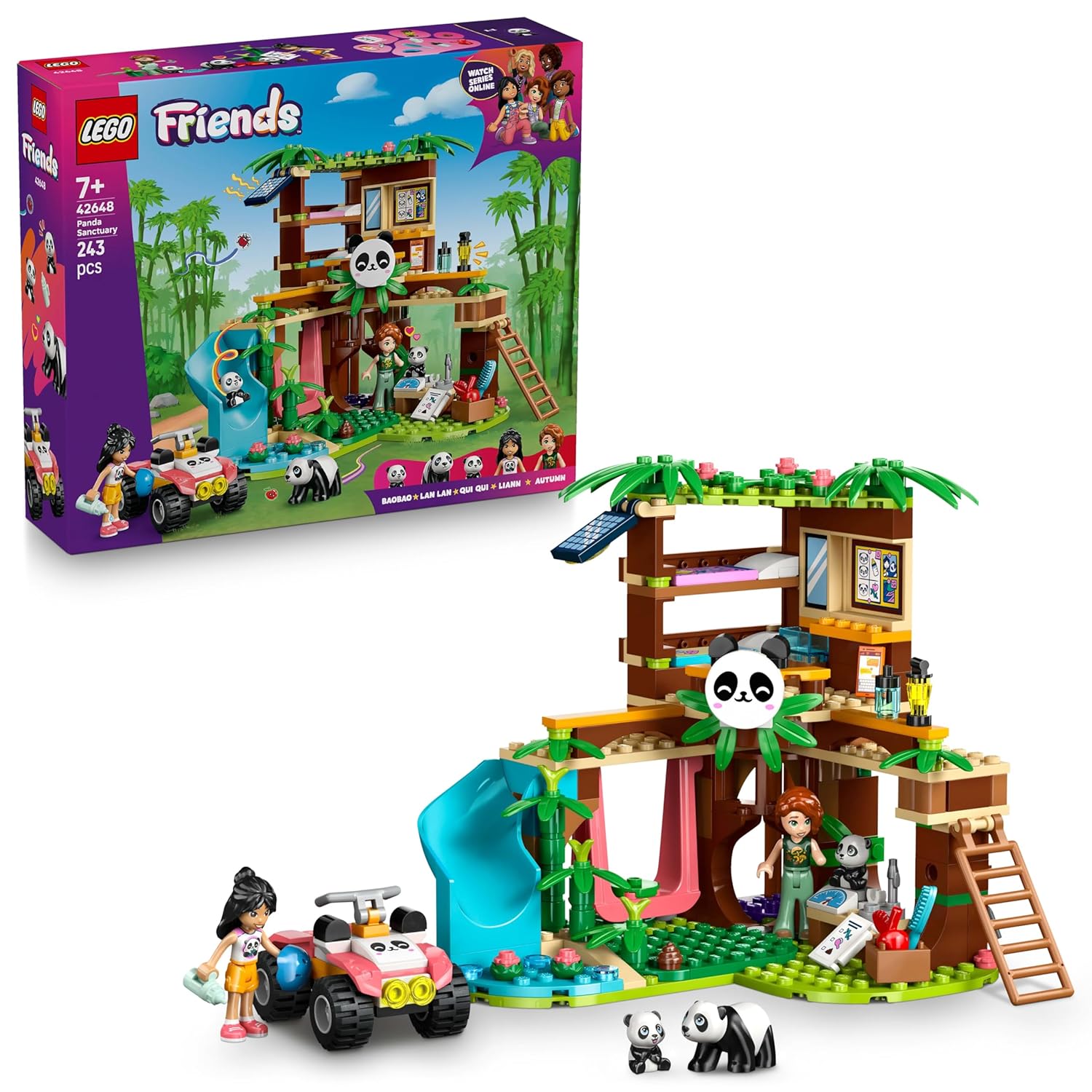 LEGO Friends Panda Sanctuary Animal Care Building Set Toy 42648 Building Blocks Toys for 7+ Gift for Boys and Girls